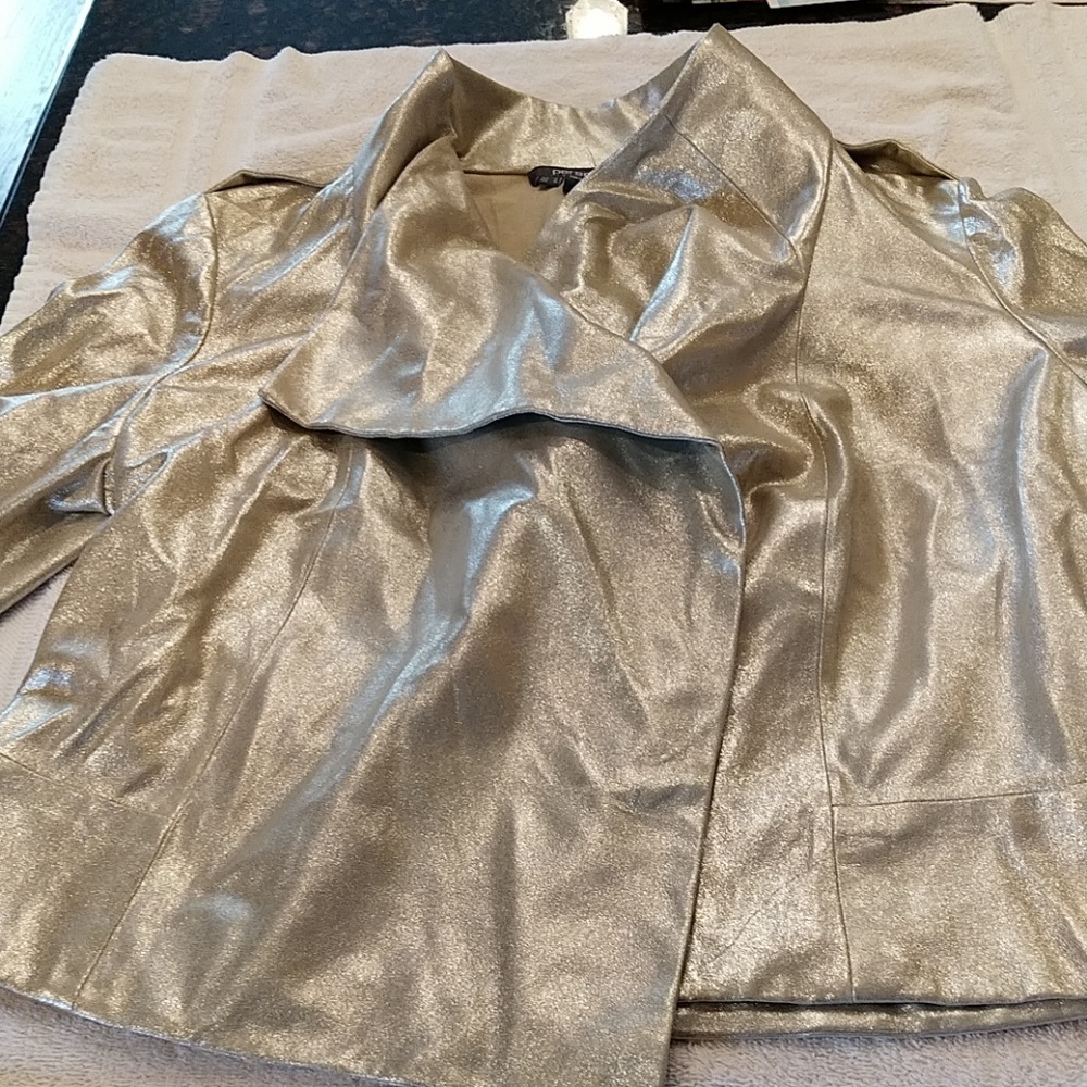 Per Se gold leather jacket